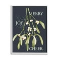 thumbnail image 1 of Merry Joy Cheer Holly Berries Holiday Graphic Art White Framed Art Print Wall Art, 1 of 7