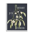 thumbnail image 1 of Merry Joy Cheer Holly Berries Holiday Graphic Art White Framed Art Print Wall Art, 1 of 7