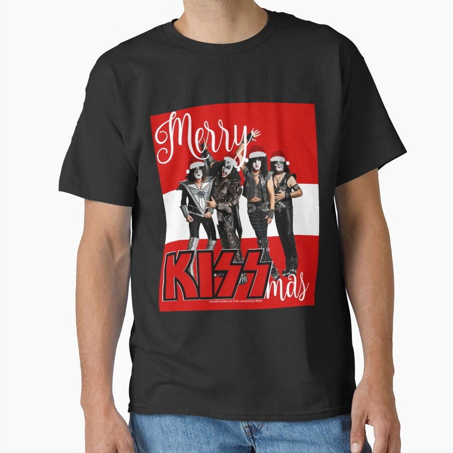 T-shirt Eric Singer Kissmas Band Signature - Coton Noir - Tailles S à 5XL