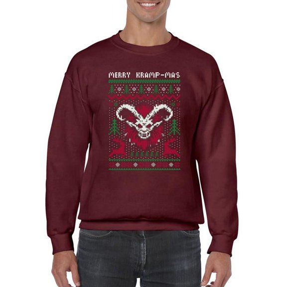 Merry Kramp-Mas Ugly Sweater Holiday Retro Men's Sweatshirt