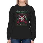 Merry Kramp-Mas Ugly Sweater Holiday Retro Tee Womens Sweatshirt