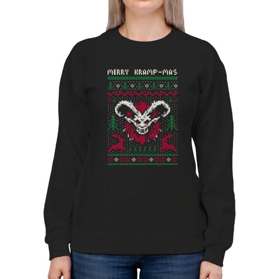 Merry Kramp-Mas Ugly Sweater Holiday Retro Tee Women's Sweatshirt