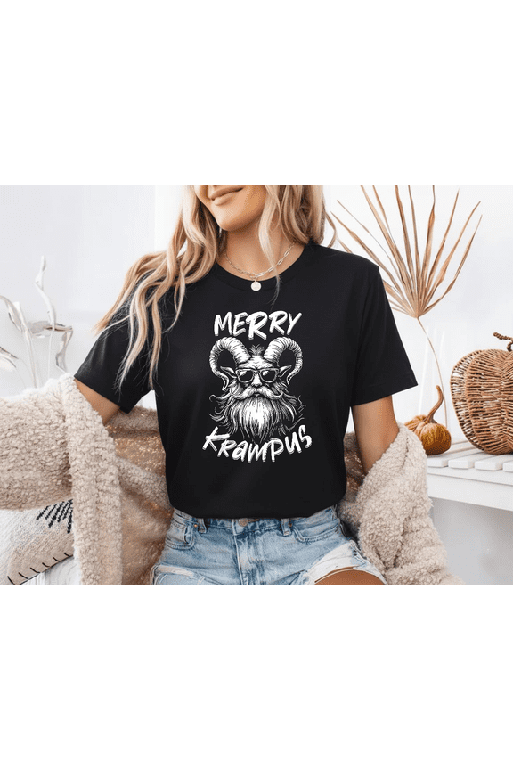 Merry Krampus Mythical Creature Holiday Horror Kids Adults Unisex T-Shirt V14781 up to Size 5XL