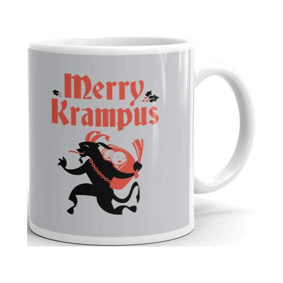 Merry Krampus Secret Santa Office Humor Funny Coffee Tea Ceramic Mug Office Work Cup Gift 11 oz