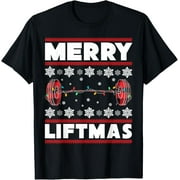 CORATO Merry Liftmas Funny Christmas Gym Workout Fitness Gift T-Shirt