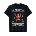thumbnail image 1 of Merry Liftmas Ugly Christmas Xmas Workout Gym Bodybuild Men T-Shirt, 1 of 5