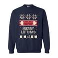 thumbnail image 1 of Merry Liftmas Workout Christmas Holidays Funny DT Crewneck Sweatshirt, 1 of 2