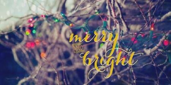 Merry Light Bright Canvas Art - Kelly Poynter (24X48)