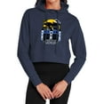 thumbnail image 1 of Merry Little Batman Mansion Women's Cropped Hoodie Pullover Sweatshirt, Navy, Large, 1 of 6