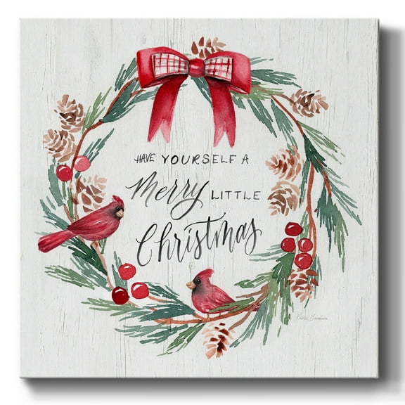 Merry Little Wreath- Gallery Wrapped Canvas
