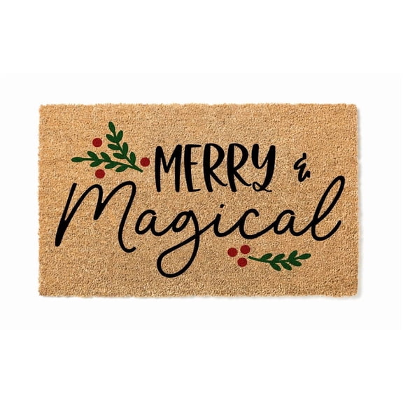 Merry & Magical Doormat - Coir Welcome Door Mat (18"x30")