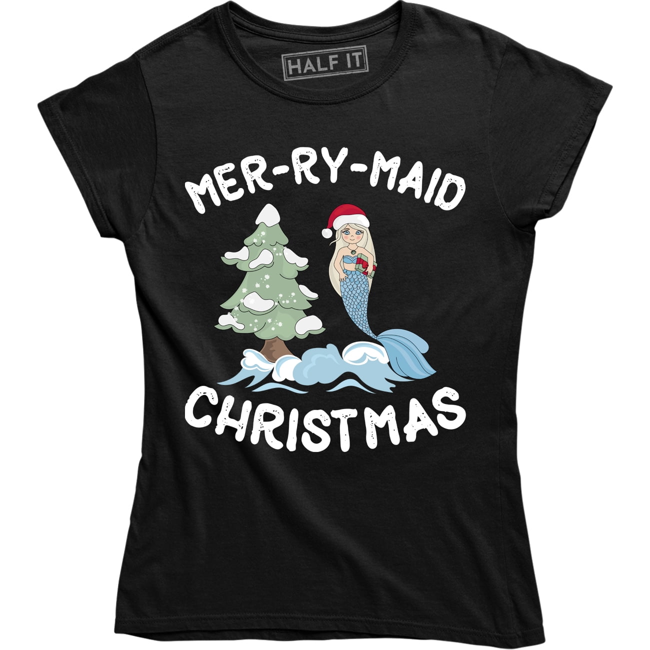 Mer-Ry-Maid Christmas T-Shirt Mer-Ry-Maid Christmas T-Shirt