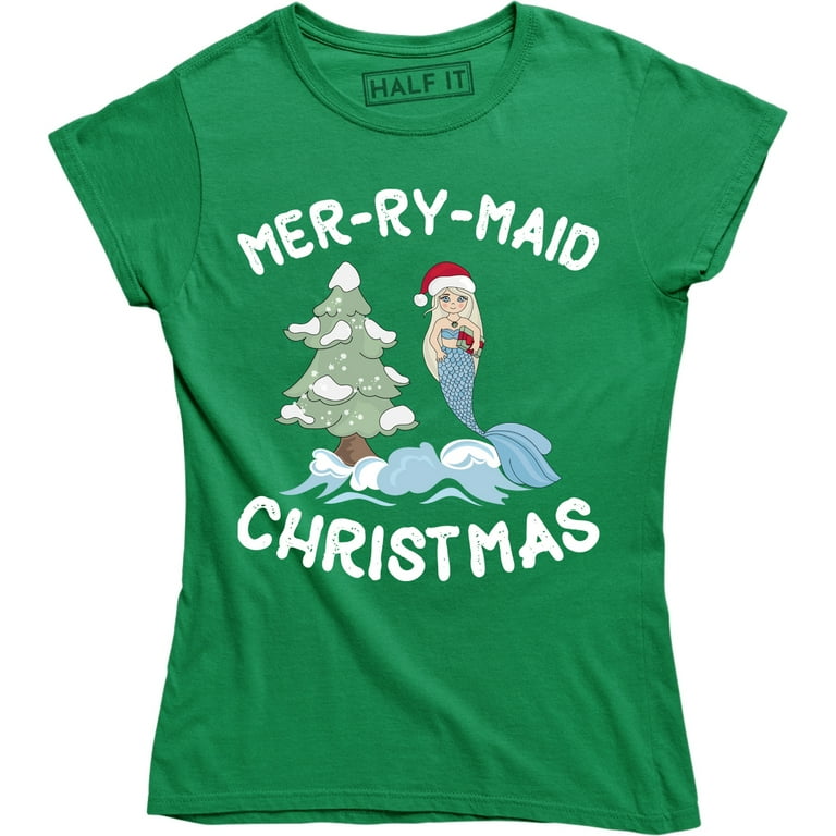 Mer-Ry-Maid Christmas T-Shirt Mer-Ry-Maid Christmas T-Shirt
