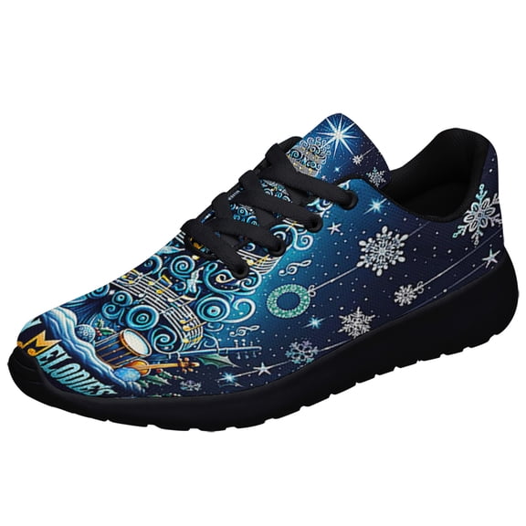 Merry Melodies Music ChriStas Shoes Sneakers Black Size 3.5