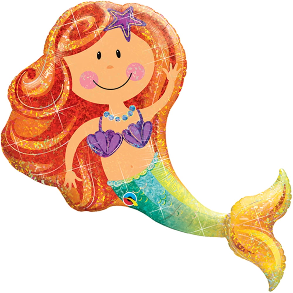 Merry Mermaid 38 Giant Foil Balloon Multi-Colored