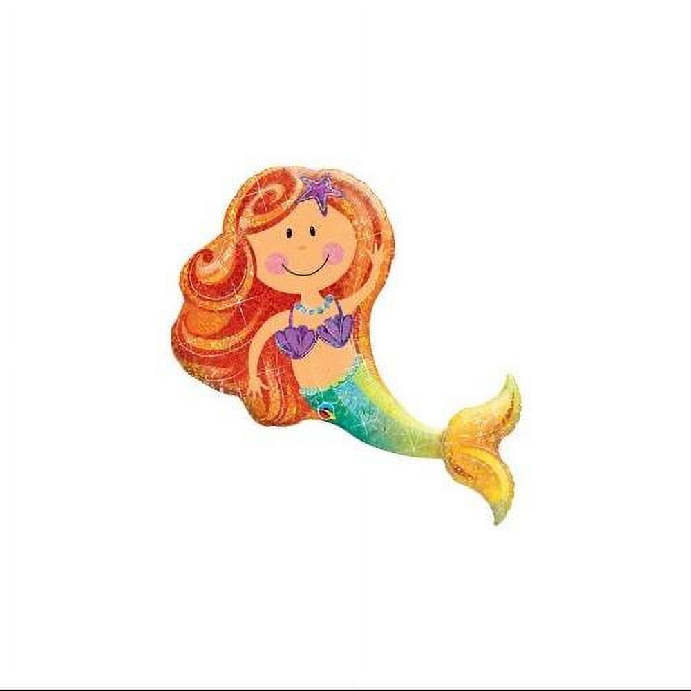 QUALATEX Merry Mermaid 38 Giant Foil Balloon Multi-Colored