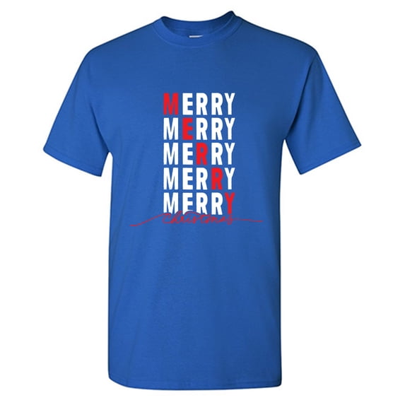 Merry Merry Christmas Sarcastic Humor Graphic Novelty Funny Tall T Shirt