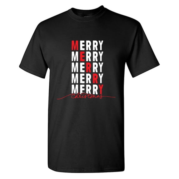 Merry Merry Christmas Sarcastic Humor Graphic Novelty Funny Tall T Shirt