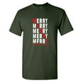 thumbnail image 1 of Merry Merry Christmas Sarcastic Humor Graphic Tees Gift For Mens Novelty Funny T Shirt, 1 of 5