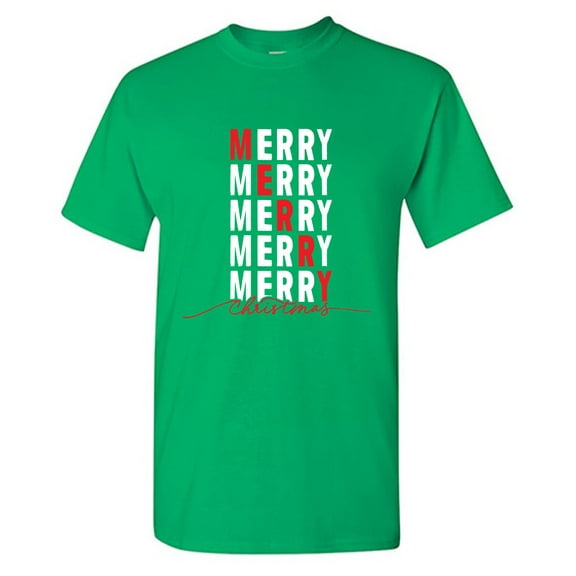 Merry Merry Christmas Sarcastic Humor Graphic Tees Gift For Mens Novelty Funny T Shirt