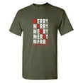 thumbnail image 1 of Merry Merry Christmas Sarcastic Humor Graphic Tees Gift For Mens Novelty Funny T Shirt, 1 of 5