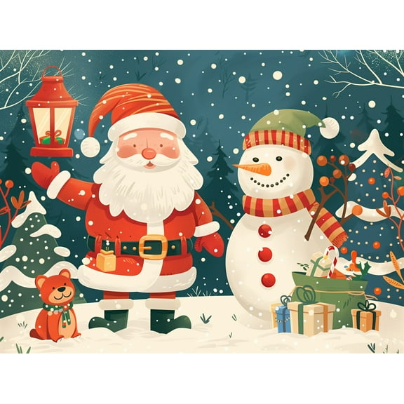 Merry Moments with Santa - Kids' paint by numbers craft kit