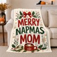 thumbnail image 1 of Merry Napmas Mom Christmas Nap Design Red Mug, Playful Festive Scene, Warm Flannel Blanket for Living Room and Family Room, Beach Lovers Christmas Gift, Festive Home Decor, 1 of 9