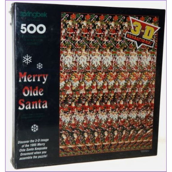 Merry Olde Santa 500 Piece Jigsaw Puzzle by Springbok by Hallmark