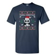 thumbnail image 1 of Merry Panda Christmas Cute Bear Funny DT Adult T-Shirt Tee, 1 of 2