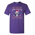 thumbnail image 1 of Merry Panda Christmas Cute Bear Funny DT Adult T-Shirt Tee, 1 of 2