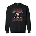 thumbnail image 1 of Merry Panda Christmas Cute Bear Funny DT Crewneck Sweatshirt, 1 of 2