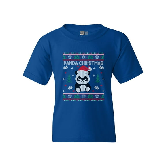 Merry Panda Christmas Cute Bear Funny DT Youth Kids T-Shirt Tee