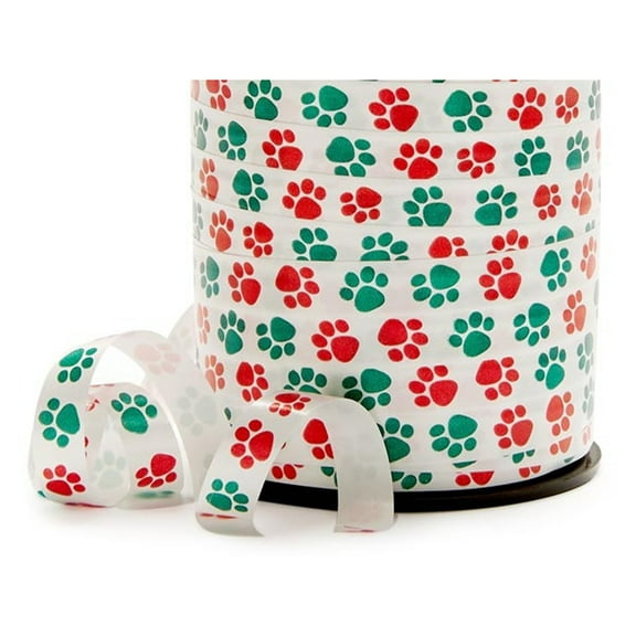 Merry Paws Smooth Curling Ribbon - 3/8" Wide x 250 Yards (A13674)