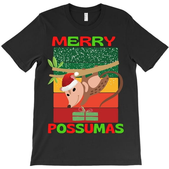 Merry Possumas Funny Christmas Possum Opossum Holiday Animal Lover H31686 Unisex T-Shirt, Up to 5XL Available