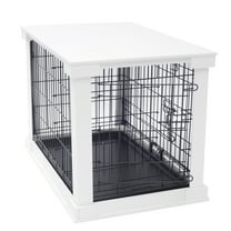Cage with Crate Cover, White, Large