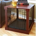 Merry Products Pet Dog Crate End Table with Cover Mahogany Dog Kennel