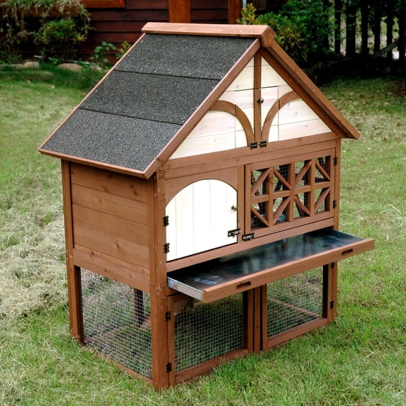 Merry Products Tudor Rabbit Hutch, 39" L X 24" W X 35" H