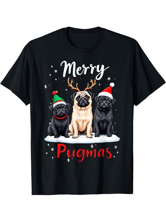 Merry Pugmas Pug Lover Dog Owner Christmas Party Xmas T T-Shirt