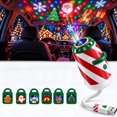 Car Ride Food Merry Ride Christmas Car LED Interior Projector Light, USB Powered ...