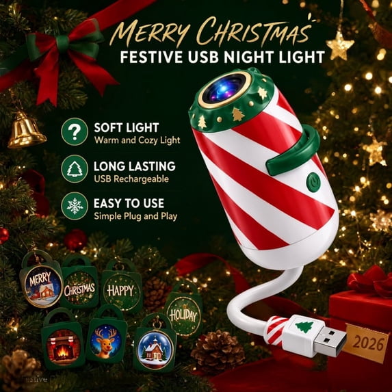 Car Ride Food Merry Ride Christmas Car Projector Light, Red White Striped Reindeer ...