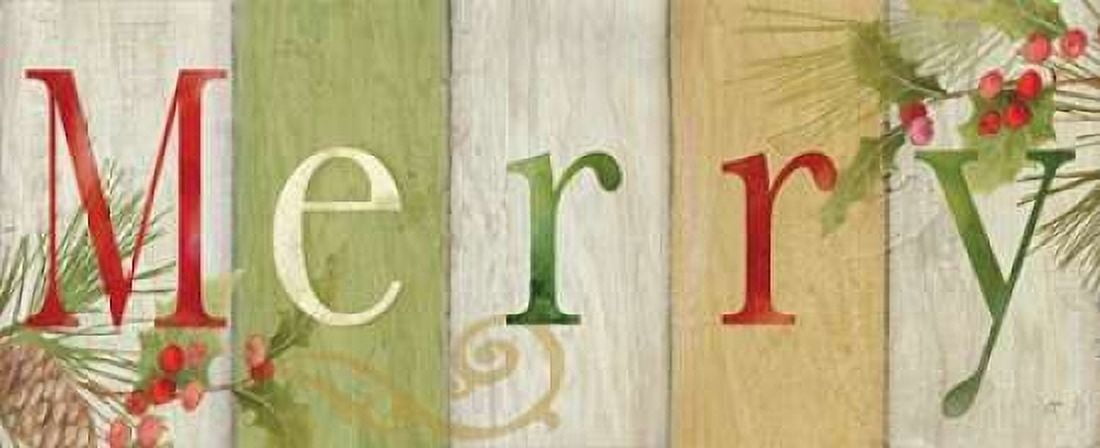 Merry Rustic Sign I Canvas Art - Cynthia Coulter (10 x 20)