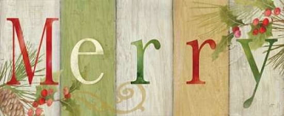 Merry Rustic Sign I Canvas Art - Cynthia Coulter (24 x 48)