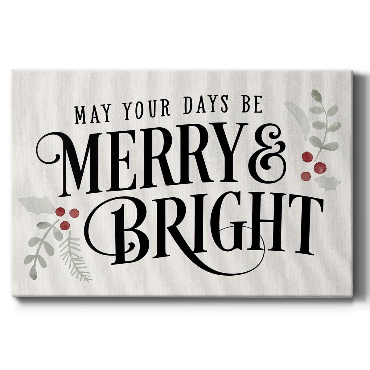 Merry Sentiment II- Gallery Wrapped Canvas