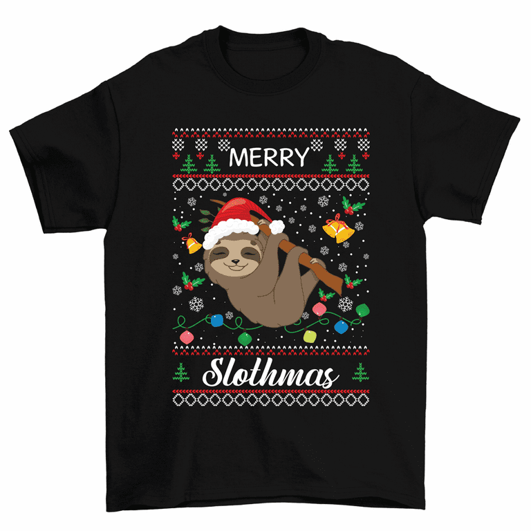 Sloth christmas deals shirt walmart