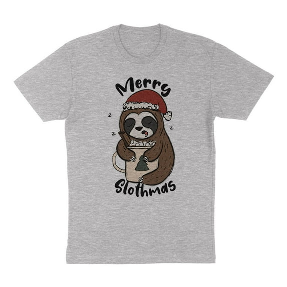 Merry Slothmas Shirt Unisex Medium Grey