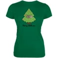 thumbnail image 1 of Merry Slothmas Sloth Christmas Tree Juniors Soft T Shirt Irish Green LG, 1 of 1