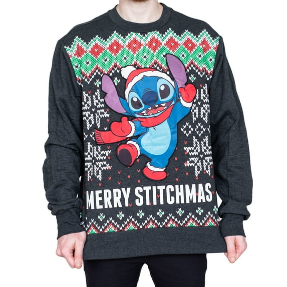 Merry Stitchmas Stitch Fair Isle Ugly Christmas Sweatshirt Pull Over