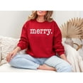 thumbnail image 1 of Merry Sweatshirt : Festive Sweater, Womens Vibes Outfit, Cute Tshirt All Size S-5XL, 1 of 5