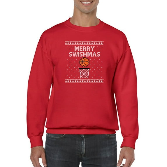 Merry Swishmas Sweatshirt Men -Smartprints Designs, Male Small