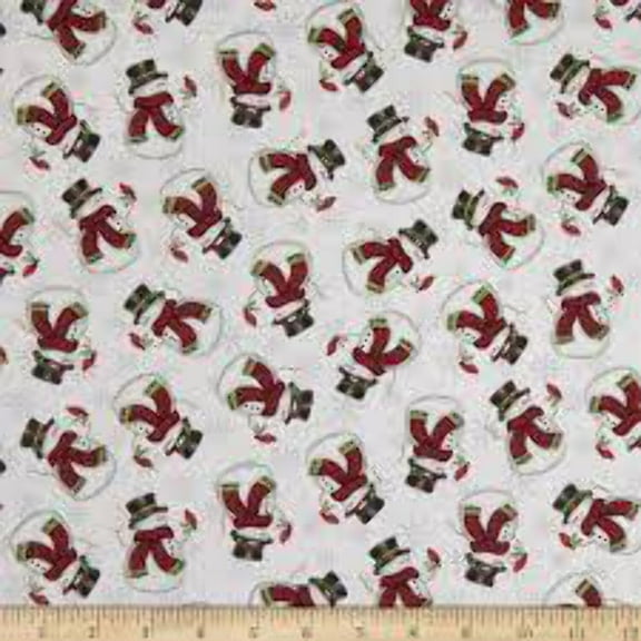 Merry Town Snowmen Cotton Fabric